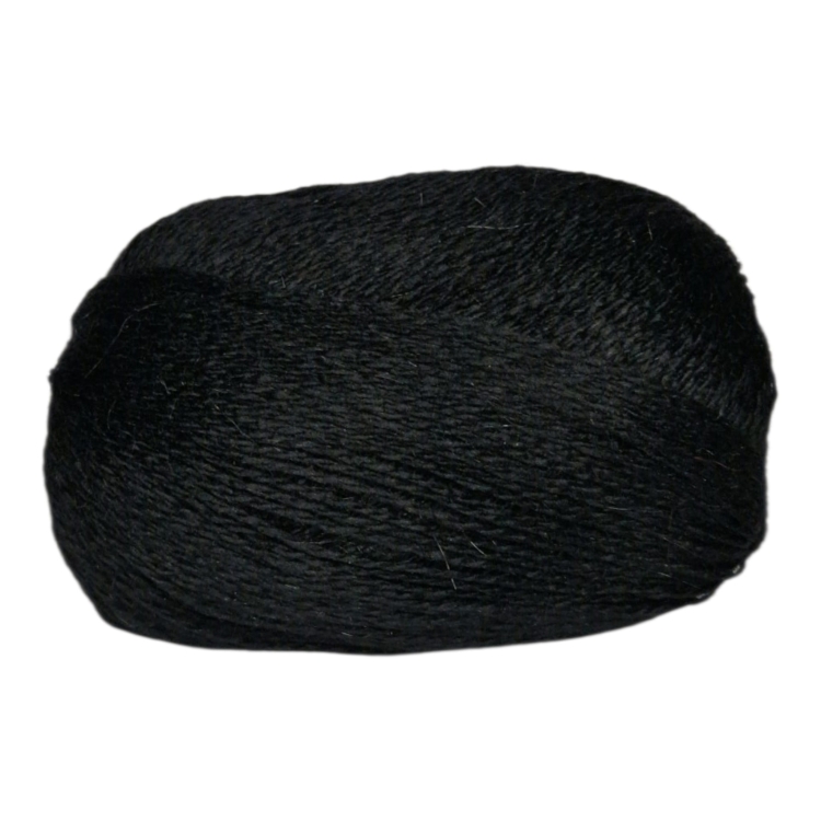 Włóczka Angora 30  kolor czarny 3211