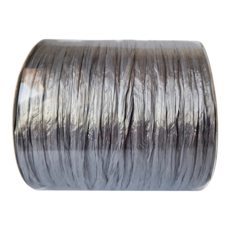 Rafia Ispie. Raffia. Metallic gray.